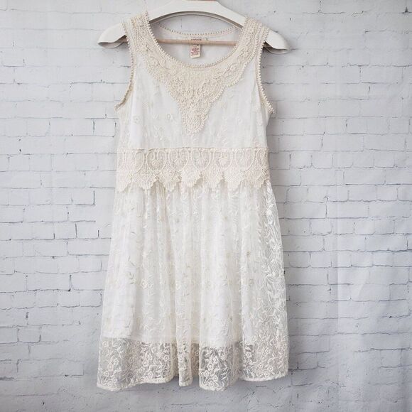 Sundance Juliet Lace Mini Dress Size 2 Ivory Boho Western Festival Lined Zipper - Picture 1 of 12
